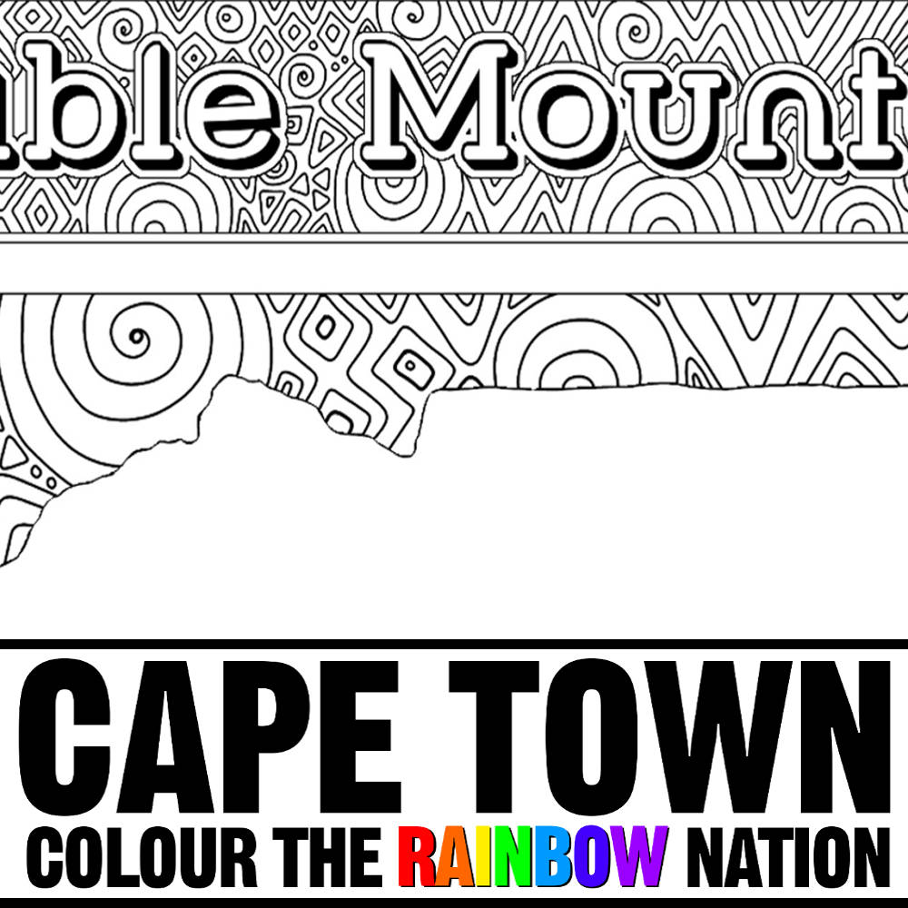 Cape Town: Table Mountain Colouring Pages - Pearl Lewis